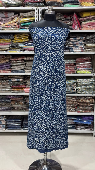 Handblock Cotton Suit Material with Cotton Dupatta
