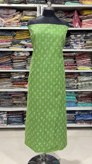 Hand block kota doria suit set for office wear (with Lining included)
