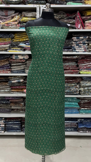 Hand block kota doria suit set for office wear (with Lining included)