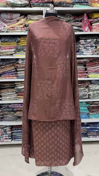 Handblock Cotton Suit Material with Cotton Dupatta