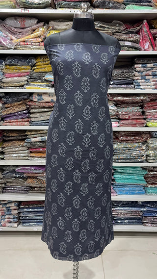 Handblock Cotton Suit Material with Cotton Dupatta