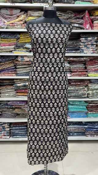 Handblock Cotton Suit Material with Cotton Dupatta