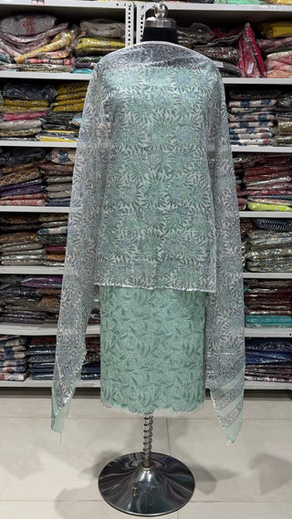 Hand block kota doria suit set for office wear with Lining included