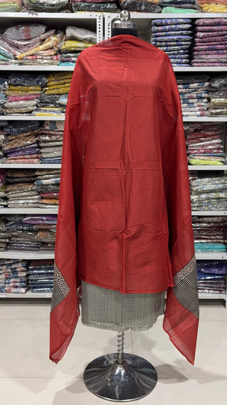Handblock Cotton Suit Material with Cotton Dupatta