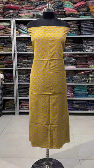 Cotton Handblock Office Wear Suit fabric with Kota doria Dupatta