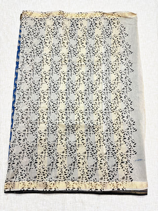 Handblock Maheshwari Silk Saree with Unstitched Blouse Piece (Lining Included)