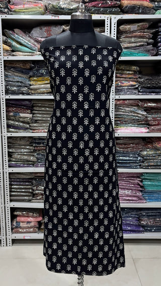 Cotton Handblock Office Wear Suit fabric with Kota doria Dupatta
