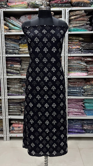 Cotton Handblock Office Wear Suit fabric with Kota doria Dupatta