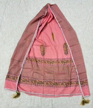 Royal Pink color Kota Doria Dupatta with gota patti