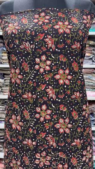 Handblock Cotton Suit Material with Cotton Dupatta