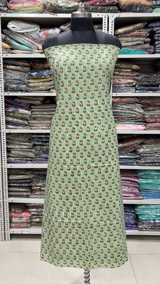 Handblock Cotton Suit Material with Cotton Dupatta