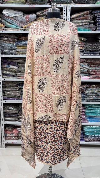 Handblock Cotton Suit Material with Cotton Dupatta