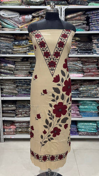 Handblock Cotton Suit Material with Cotton Dupatta