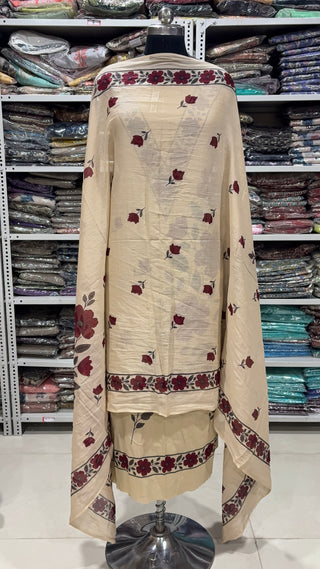 Handblock Cotton Suit Material with Cotton Dupatta