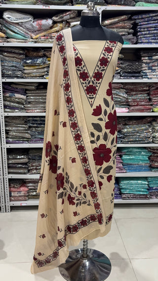 Handblock Cotton Suit Material with Cotton Dupatta