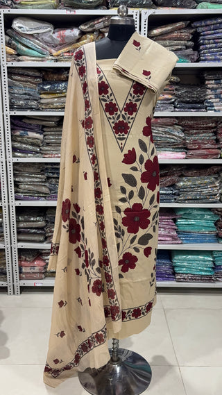 Handblock Cotton Suit Material with Cotton Dupatta