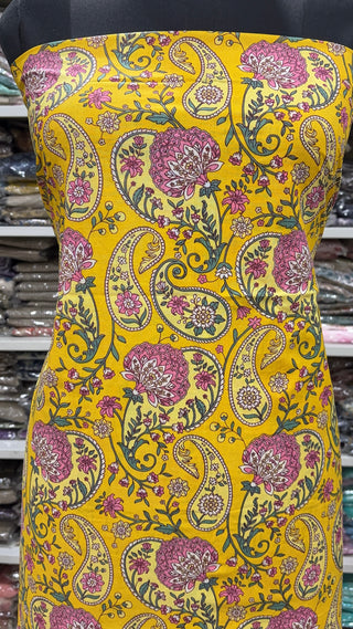 Handblock Cotton Suit Material with Cotton Dupatta