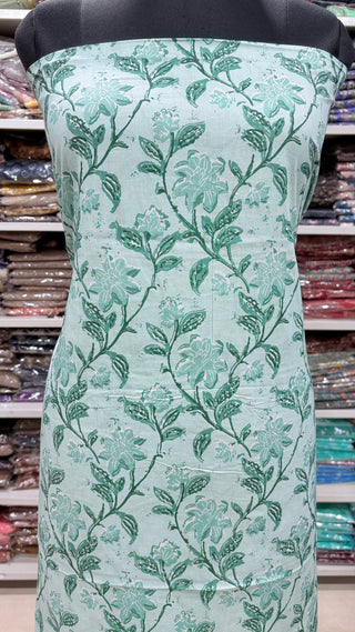 Handblock Cotton Suit Material with Cotton Dupatta