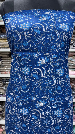 Handblock Cotton Suit Material with Cotton Dupatta