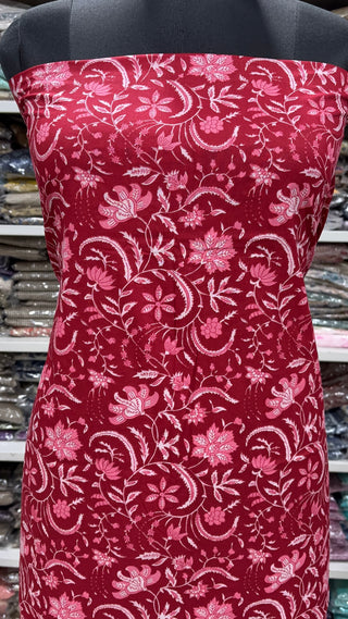Handblock Cotton Suit Material with Cotton Dupatta