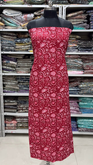 Handblock Cotton Suit Material with Cotton Dupatta
