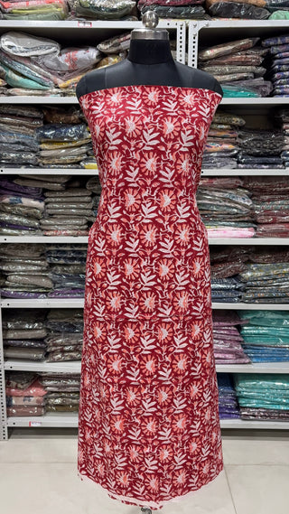 Handblock Cotton Suit Material with Cotton Dupatta