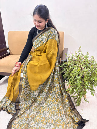 Maheshwari Silk Saree with unstitched Blouse (Lining Included)