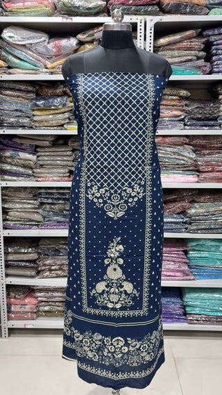 Handblock Cotton Suit Material with Cotton Dupatta