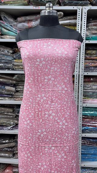 Cotton Block Print Office Wear Suit fabric with Kota Doria Dupatta