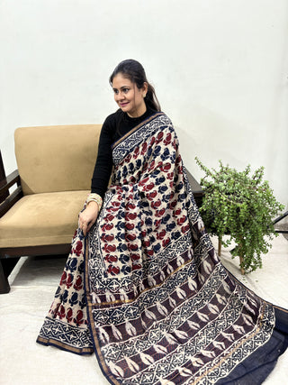 Premium Chanderi Silk Saree with Unstitched Blouse Piece (Lining Included)