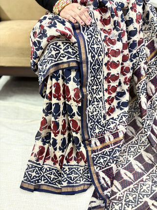 Premium Chanderi Silk Saree with Unstitched Blouse Piece (Lining Included)