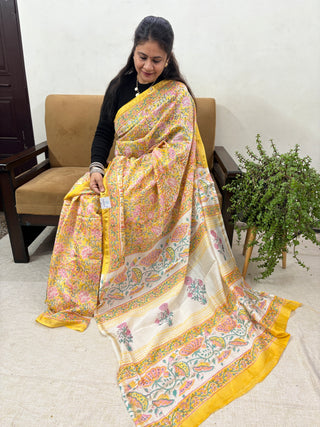 Chanderi Silk Saree with Unstitched Blouse Piece (Lining Included)