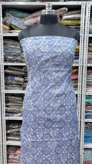 Hand block kota doria suit set for office wear with Lining included