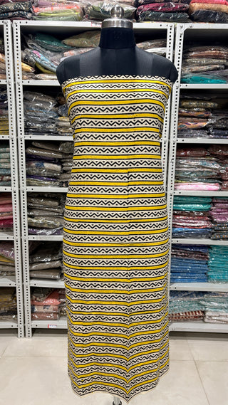 Cotton Block Print - 2.5m running fabric