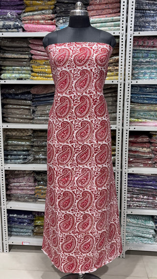 Handblock Cotton Suit Material with Cotton Dupatta