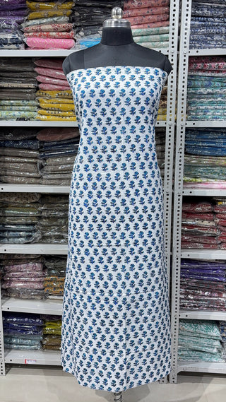 Handblock Cotton Suit Material with Cotton Dupatta