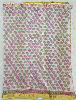 Light Green Office Wear Maheshwari Silk Saree with Unstitched Blouse Piece (Lining Included)