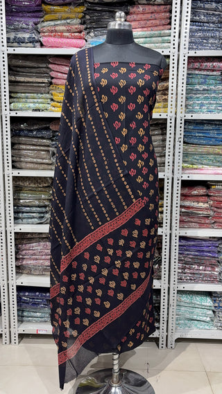 Handblock Cotton Suit Material with Cotton Dupatta