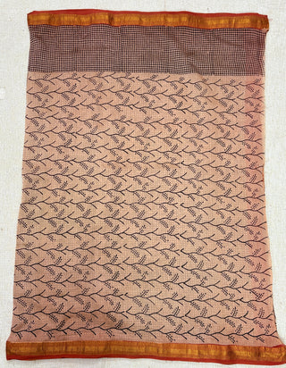 Maheshwari Silk Saree with unstitched Blouse (Lining Included)