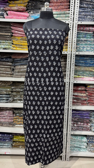 Handblock Cotton Suit Material with Cotton Dupatta
