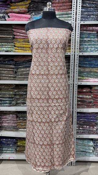 Handblock Cotton Suit Material with Cotton Dupatta