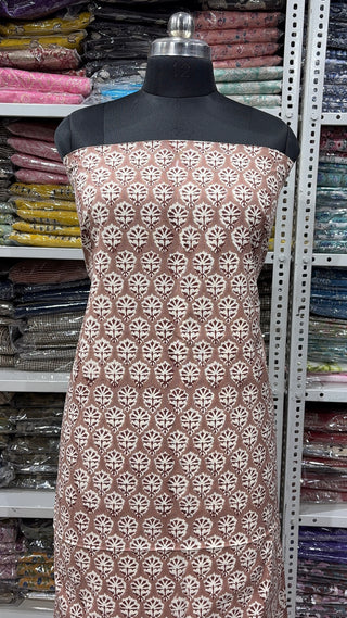 Handblock Cotton Suit Material with Cotton Dupatta