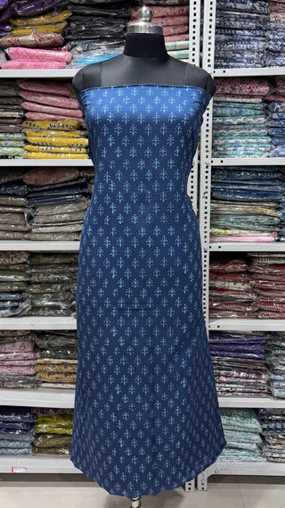 Handblock Cotton Suit Material with Cotton Dupatta