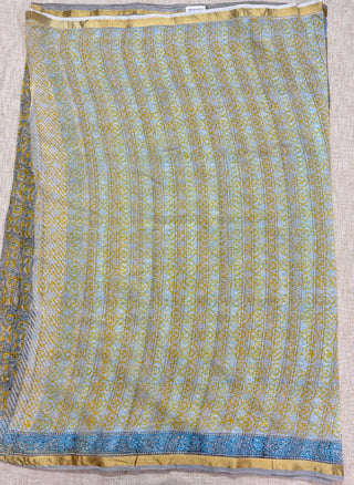 Office Wear Kota Doria Cotton Saree with Unstitched blouse Piece(Lining Included)