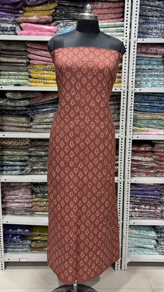 Handblock Cotton Suit Material with Cotton Dupatta