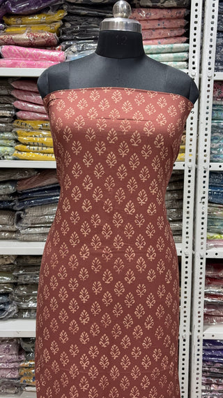 Handblock Cotton Suit Material with Cotton Dupatta