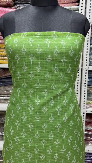 Print Hand block kota doria suit set for office wear (with extra lining included)