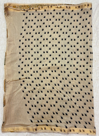 Ajrakh Print Maheshwari Silk Saree with Unstitched Blouse Piece (Lining Included)