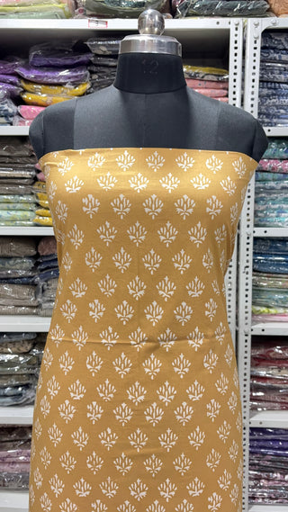 Cotton Handblock Office Wear Suit fabric with Kota Doria Dupatta