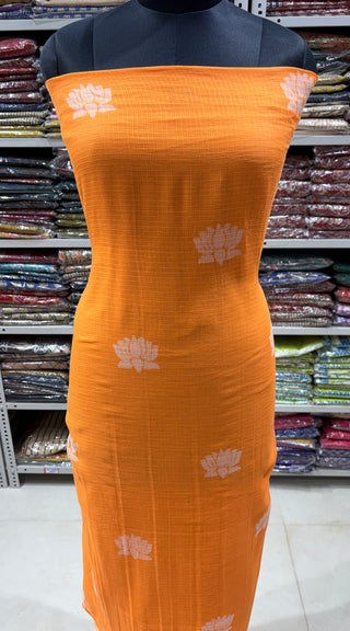 Hand block kota doria suit set for office wear (with extra lining included)